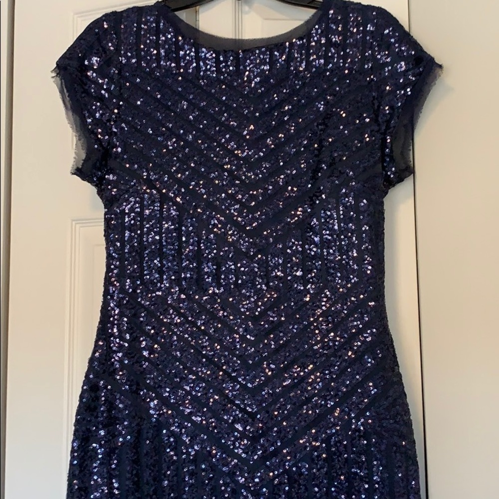 Vince Camuto Sequin Cap Sleeve Cocktail Dress